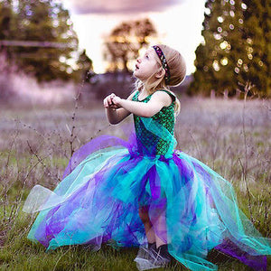 New Baby Girl Tops Bodysuit+Handmade Tulle dresses 2pcs Outfits Set, zoerea.com