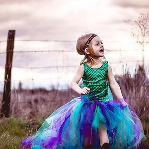 New Baby Girl Tops Bodysuit+Handmade Tulle dresses 2pcs Outfits Set, zoerea.com