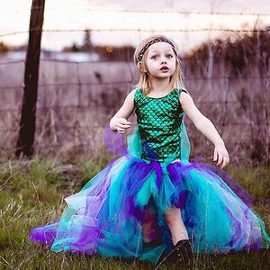 New Baby Girl Tops Bodysuit+Handmade Tulle dresses 2pcs Outfits Set, zoerea.com