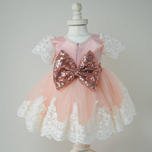 Kids Baby Girl Flower Princess Bridesmaid Petal Tulle Party Formal Dress, zoerea.com