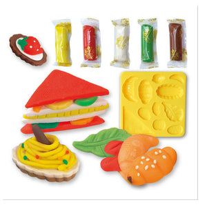 Newest Modeling Dough Hamburger Sandwich Ice Cream Playdough Set, zoerea.com
