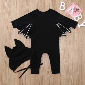 Halloween Newborn Baby Boys Girls Bat Cosplay Costume Romper Outfits, zoerea.com