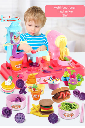 DIY Playdough Clay Dough Plasticine Ice Cream Machine Mould Play Kit, zoerea.com