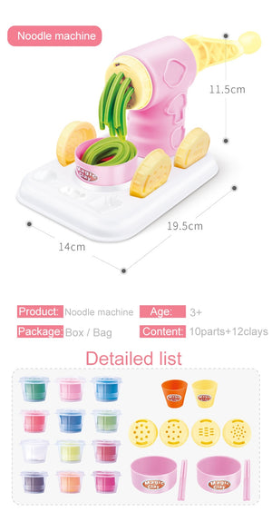 DIY Playdough Clay Dough Plasticine Ice Cream Machine Mould Play Kit, zoerea.com