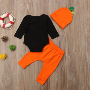 Halloween Newborn Baby Boy Girl Clothes Set Romper Striped Outfit, zoerea.com