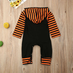 Toddler Baby Boy Girl Clothing Halloween Hooded Romper Stripe Jumpsuit, zoerea.com
