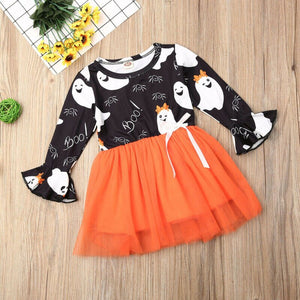 Baby Girls Kid Halloween Party Gown Clothes Sets Long Sleeve Dress, zoerea.com