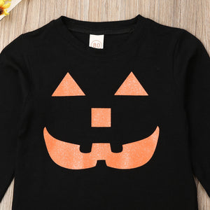 Toddler Kid Baby Girl Autumn Clothing Halloween Pumpkin Clothes Outfit, zoerea.com