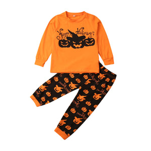 2019 Toddler Baby Clothing Halloween Long Sleeve Pumpkin Outfits Set, zoerea.com