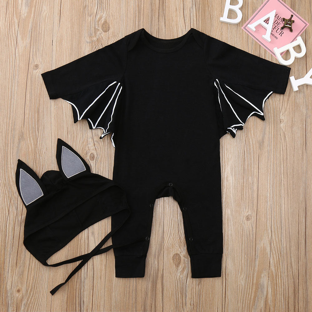 Halloween Newborn Baby Boys Girls Bat Cosplay Costume Romper Outfits, zoerea.com