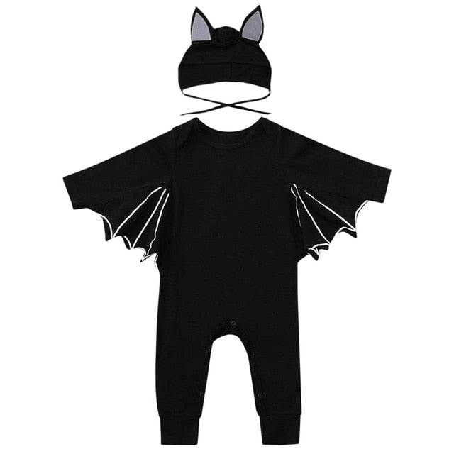 Halloween Newborn Baby Boys Girls Bat Cosplay Costume Romper Outfits, zoerea.com