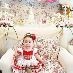 Christmas Toddler Baby Girls Princess Lace Decor Sundress Dresses, zoerea.com