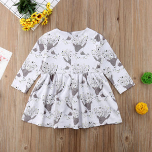 Christmas Infant Kid Baby Girl Costume Party Floral Long Sleeve Dress, zoerea.com