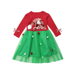 Kid Toddler Baby Girl Xmas Christmas Pageant Princess Tutu Lace Dress, zoerea.com