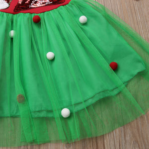 Kid Toddler Baby Girl Xmas Christmas Pageant Princess Tutu Lace Dress, zoerea.com