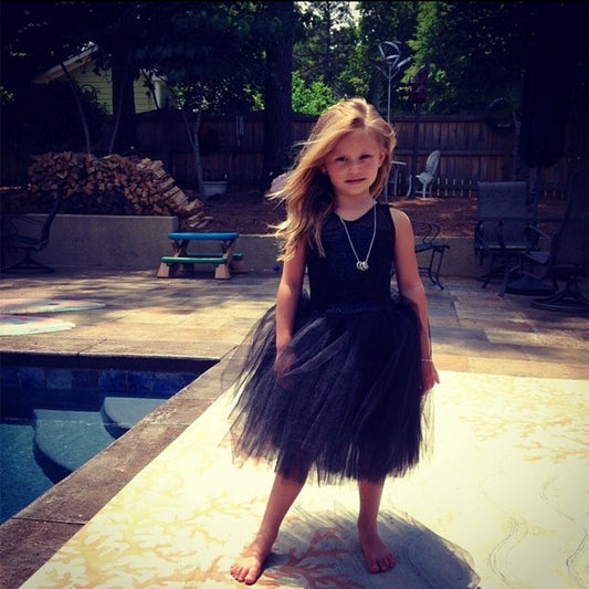 Girls Dress Sequins Party Gown Bridesmaid Wedding Tulle Tutu Bow Dress, zoerea.com