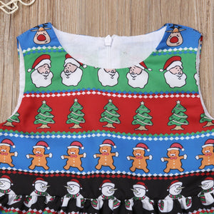 Christmas XMAS Toddler Kid Baby Girl Princess Floral Tutu Dress, zoerea.com