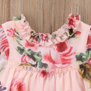 Cute Kids Baby Girls Floral Party Pageant Tulle Formal Tutu Dress, zoerea.com