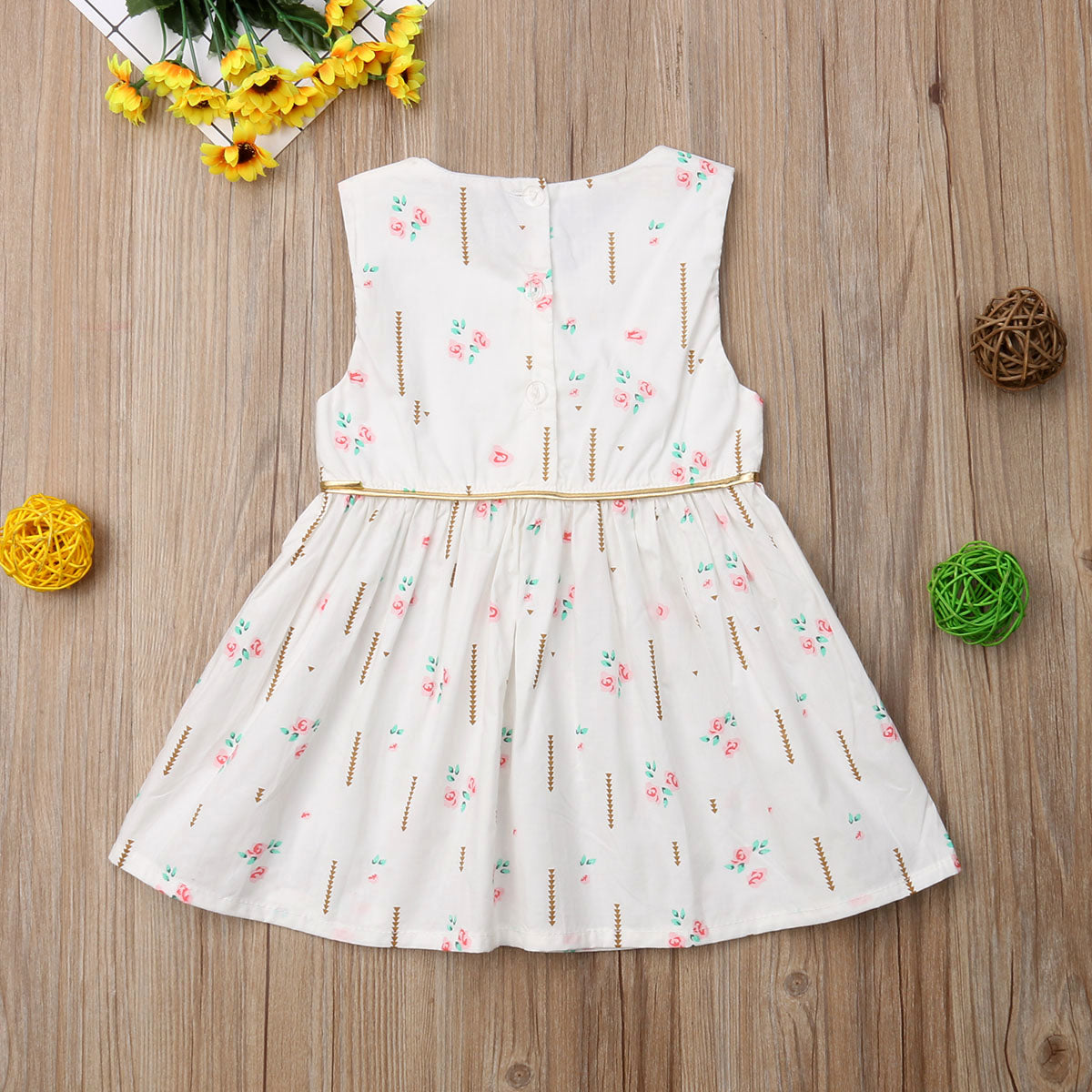 Baby Girl Flower Sleeveless Party Pageant Lace Summer Tutu Dress, zoerea.com