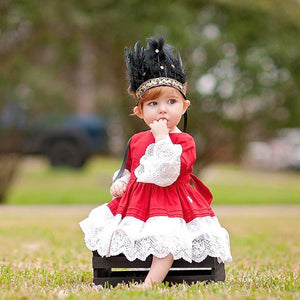 Newborn Kids Baby Girl Fashion Princess Party Lace Dress Headband Outfit, zoerea.com