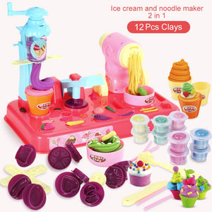 DIY Playdough Clay Dough Plasticine Ice Cream Machine Mould Play Kit, zoerea.com