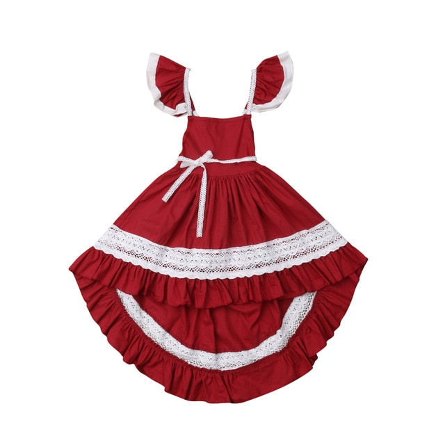 2019 Summer Boho Sleeveless Lace Dress Birthday Party Princess Tutu Dresses, zoerea.com