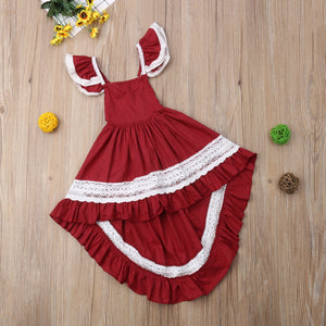 2019 Summer Boho Sleeveless Lace Dress Birthday Party Princess Tutu Dresses, zoerea.com