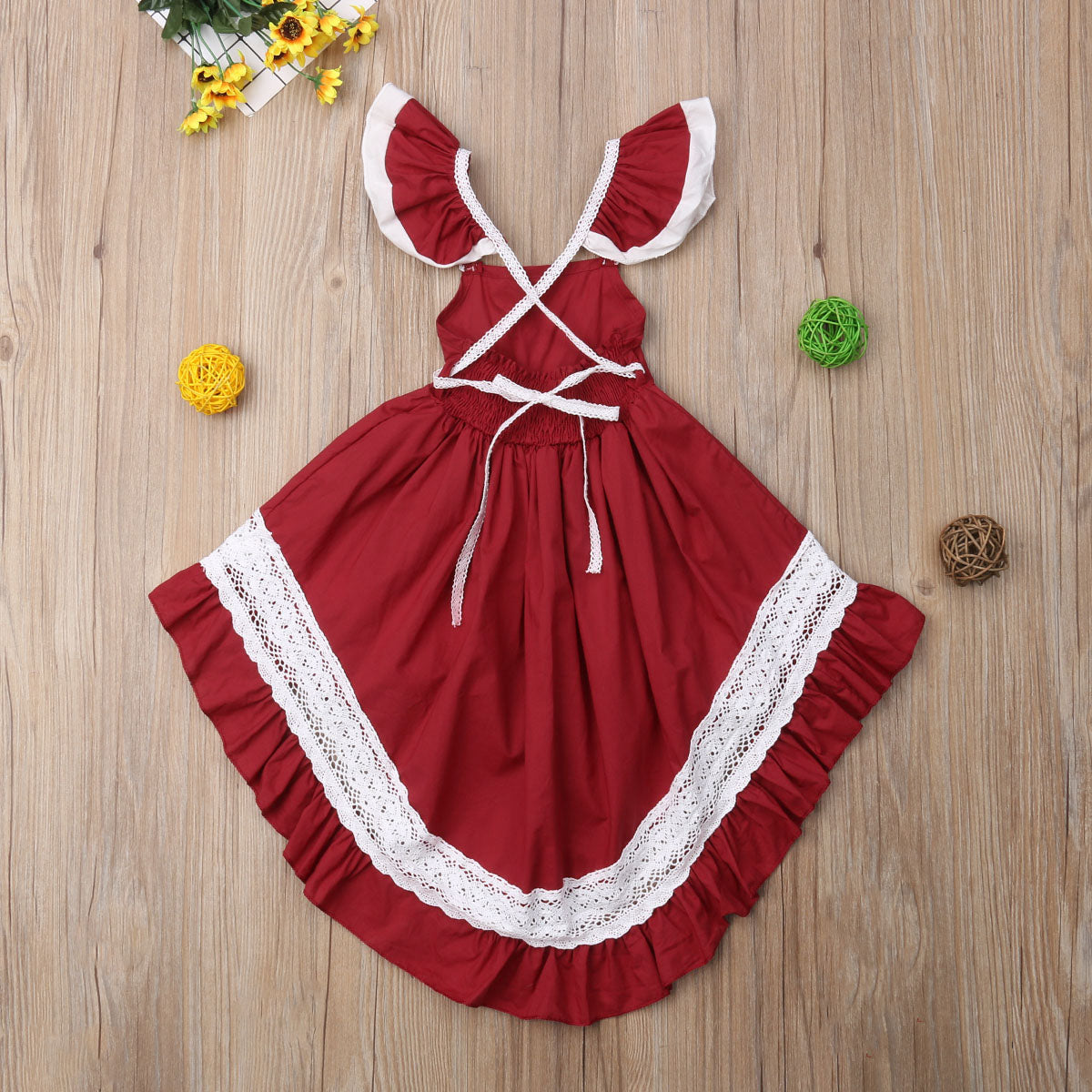 2019 Summer Boho Sleeveless Lace Dress Birthday Party Princess Tutu Dresses, zoerea.com