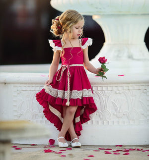 2019 Summer Boho Sleeveless Lace Dress Birthday Party Princess Tutu Dresses, zoerea.com