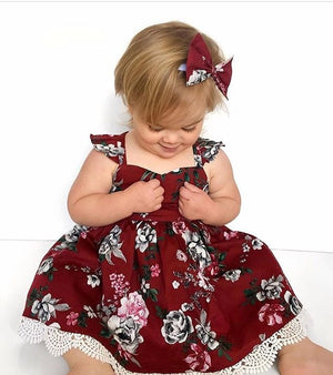 Lovely Kids Baby Girl Flower Lace Princess Party Pageant Dress, zoerea.com