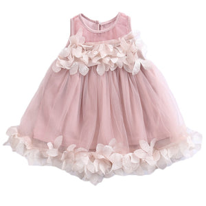 Kids Baby Girl Bridesmaid Petal Party Formal Tutu Tulle Lace Dress, zoerea.com