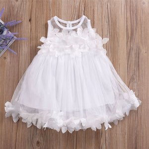 Kids Baby Girl Bridesmaid Petal Party Formal Tutu Tulle Lace Dress, zoerea.com