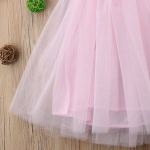2019 Summer Kid Baby Girls Floral Long Tutu Dress Wedding Party Dresses, zoerea.com
