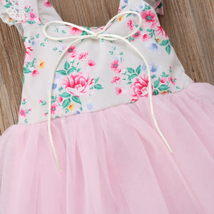 2019 Summer Kid Baby Girls Floral Long Tutu Dress Wedding Party Dresses, zoerea.com