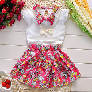 Baby Kids Girls Cute Cotton Summer Clothes Fashion Floral Casual Dress, zoerea.com