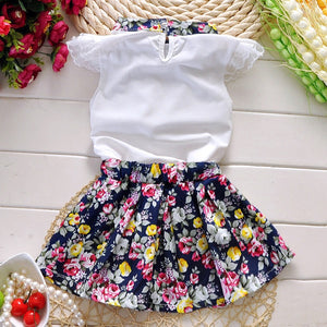 Baby Kids Girls Cute Cotton Summer Clothes Fashion Floral Casual Dress, zoerea.com