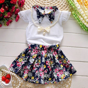 Baby Kids Girls Cute Cotton Summer Clothes Fashion Floral Casual Dress, zoerea.com