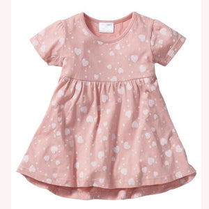 Kids Infant Baby Girls Love Heart 100% Cotton Princess Party Dress, zoerea.com