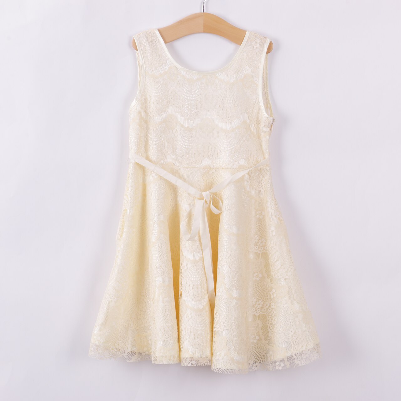 Baby Girls Lace Floral Sleeveless Princess  Gown Formal Party Dress, zoerea.com