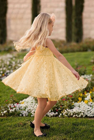 Baby Girls Lace Floral Sleeveless Princess  Gown Formal Party Dress, zoerea.com