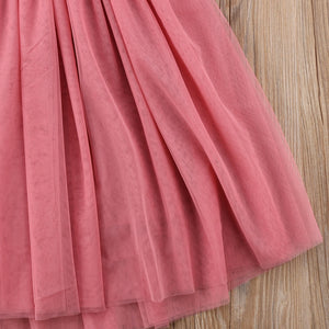 Kids Girl Lace Flower Maxi Long Princess Party Gown Formal Dress, zoerea.com