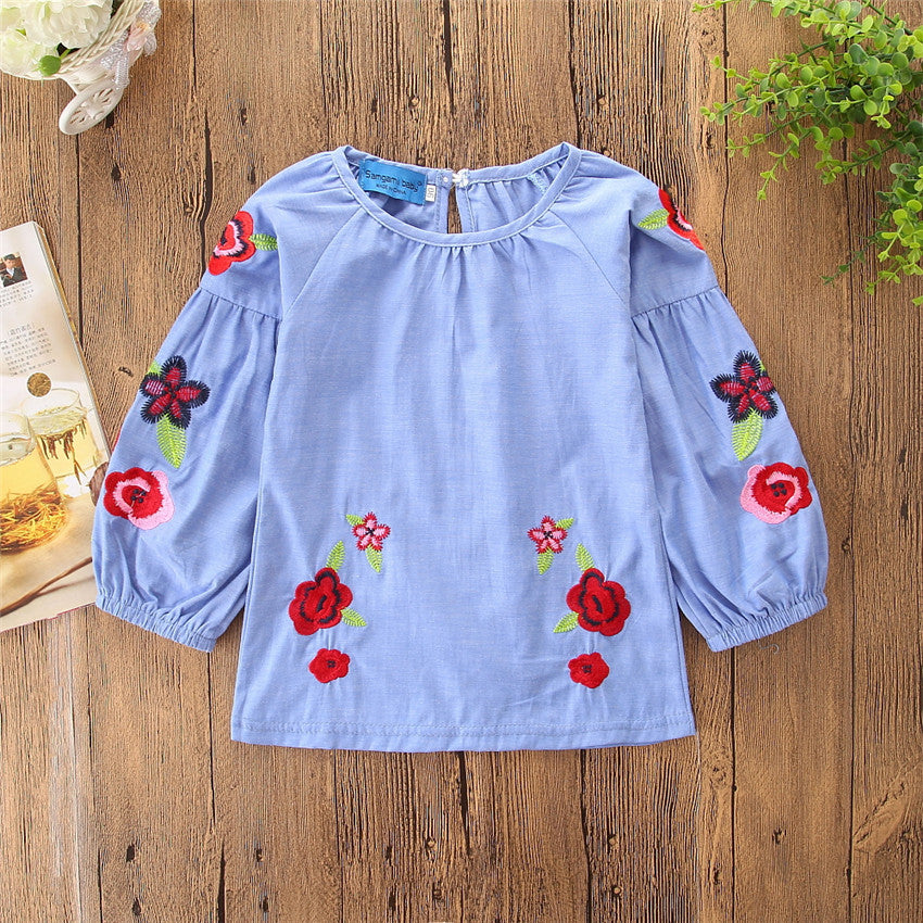 Baby Kids Girls Summer Denim Clothes Jeans Shirt Dress Girl Denim