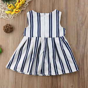 Baby Girl Fashion Bowknot Striped Party Pageant Gown Princess Dress, zoerea.com