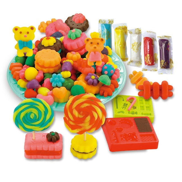 Newest Modeling Dough Hamburger Sandwich Ice Cream Playdough Set, zoerea.com
